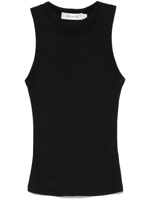 Ribbed tank top - Black
