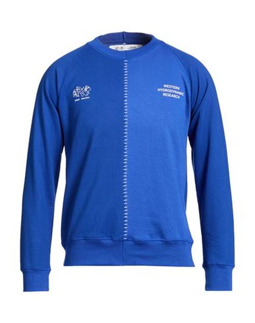 Man Sweatshirt Bright blue Size S Cotton