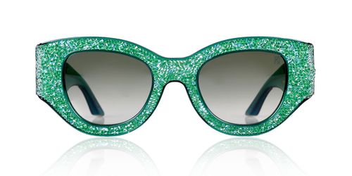 Anna-Karin Karlsson LUCKY GOES TO VEGAS Emerald Crystal Men's Sunglasses Green Size 49