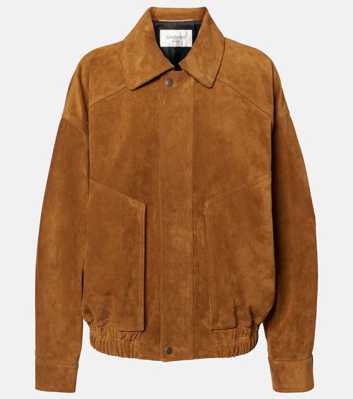 Suede bomber jacket