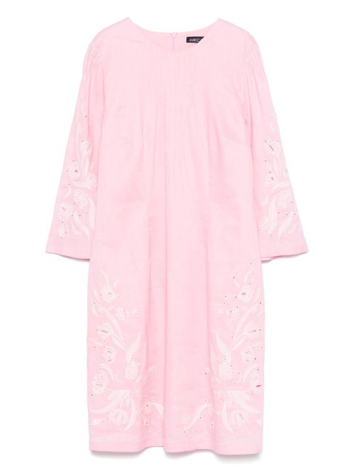 MARCCAIN embroidered mid dress - Pink