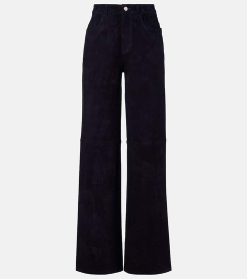 Mytheo high-rise suede wide-leg pants