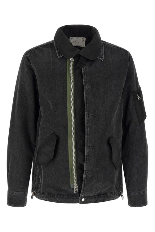 Nylon Insert Denim Jacket