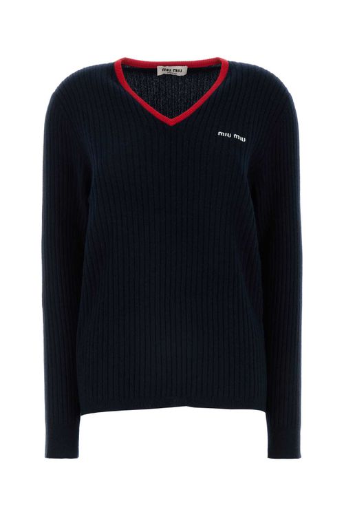 Navy Blue Cashmere Sweater