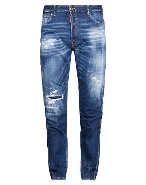 Man Jeans Blue Size 32 Cotton, Elastane