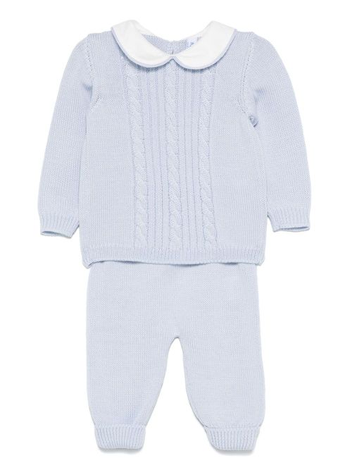 Cable-knit sweater and trousers - Blue