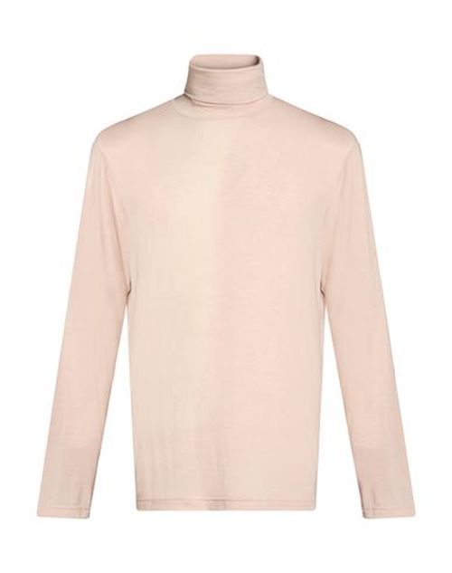 Man Turtleneck Blush Size M Tencel, Wool, Elastane