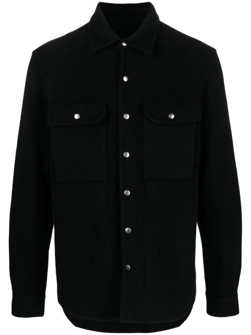 Cashmere shirt jacket - Black
