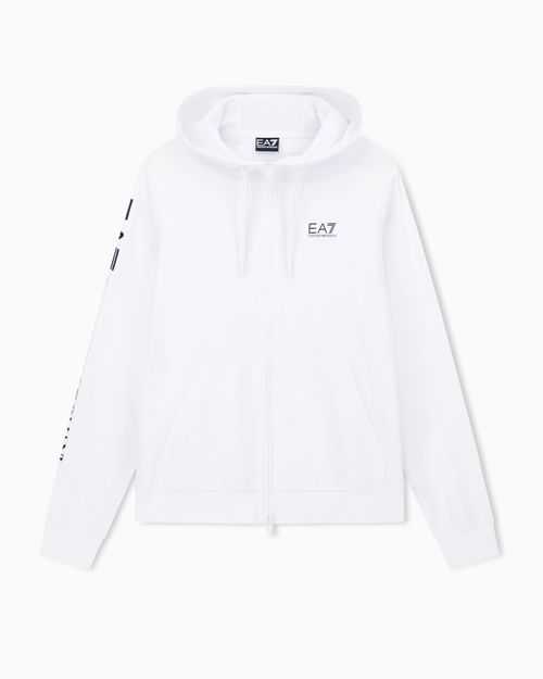 Logo zip up sweatshirt in cotton with a hood Logo Series