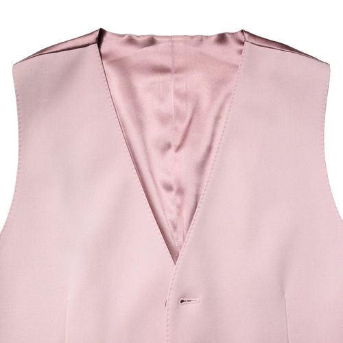 Virgin Wool Formal Vest — Pink