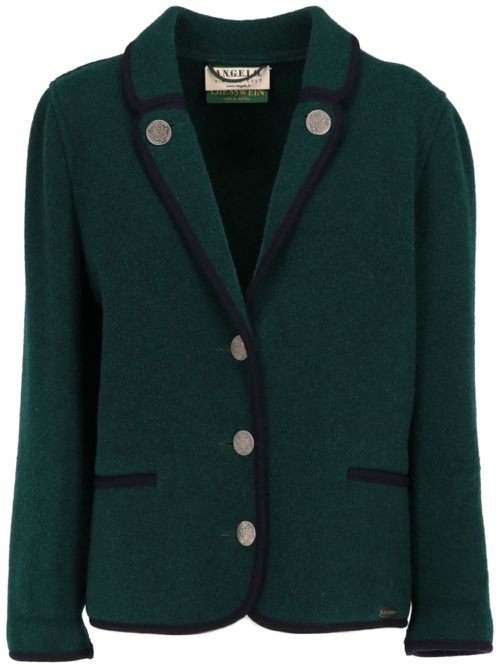 1990s contrasting-trim jacket - Green