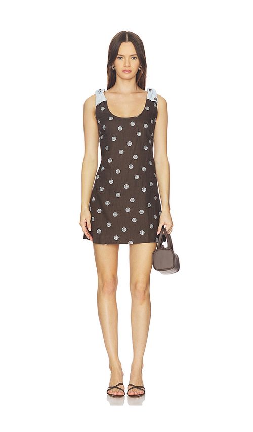 ROAME. Sandy Mini Dress in Sea Belle. L also in M, S