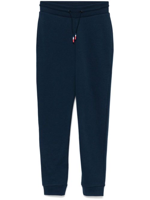 Logo-patch fleece trousers - Blue