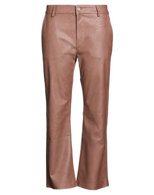 Woman Pants Chocolate brown Size S Polyurethane, Viscose