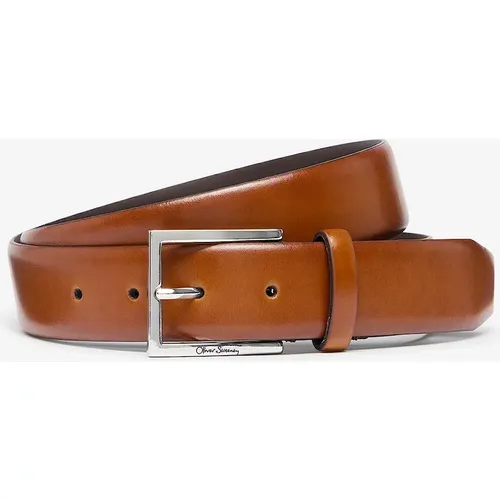 Men's Oliver Sweeney Calf Leather Belt - Brown