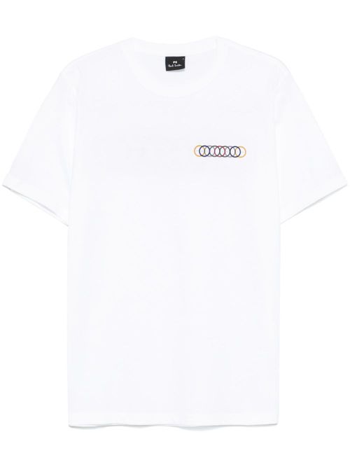 Circle-print T-shirt - White