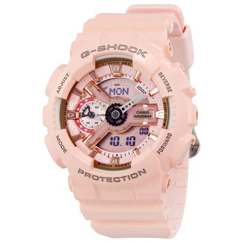 G-Shock Digital Dial Pink Resin Ladies Watch GMAS110MP-4A1