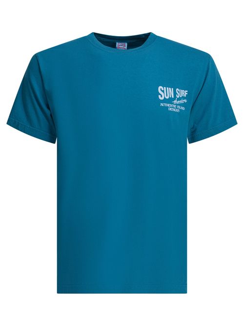 Sun Surf Blue Cotton T-Shirt