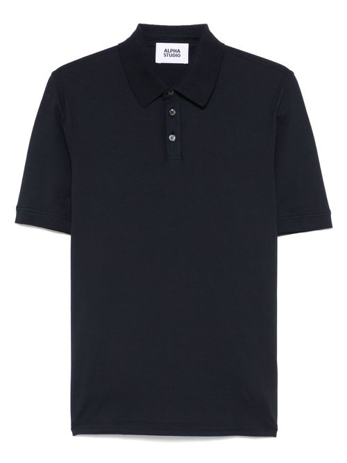 ALPHA STUDIO short-sleeve polo shirt - Blue