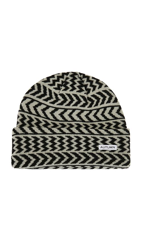 Autumn Headwear Chevron Beanie in Grey