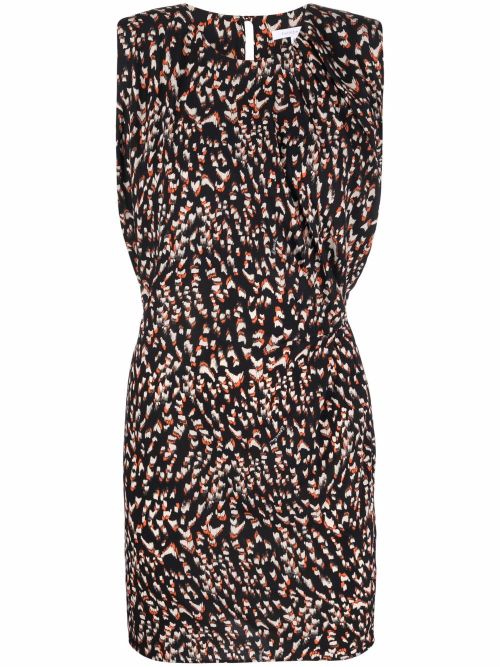 Animal print dress - Black