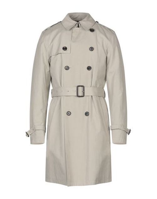 Man Overcoat & Trench Coat Light grey Size 44 Cotton, Polyester, Polyamide