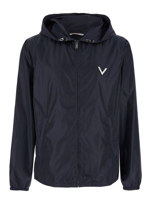 Navy Logo Hood Jackets
