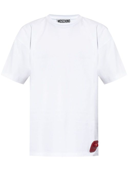Logo appliqué cotton t-shirt - White