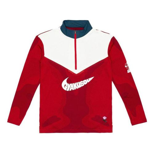Lab x Gyakusou Half Zip Long-Sleeve Top 'Sport Red Thunder Blue'