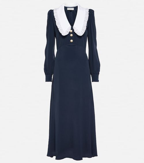 Alessandra Rich Envers bow-detail satin midi dress