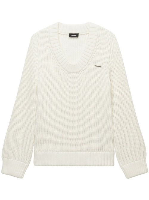 Chunky-knit jumper - White