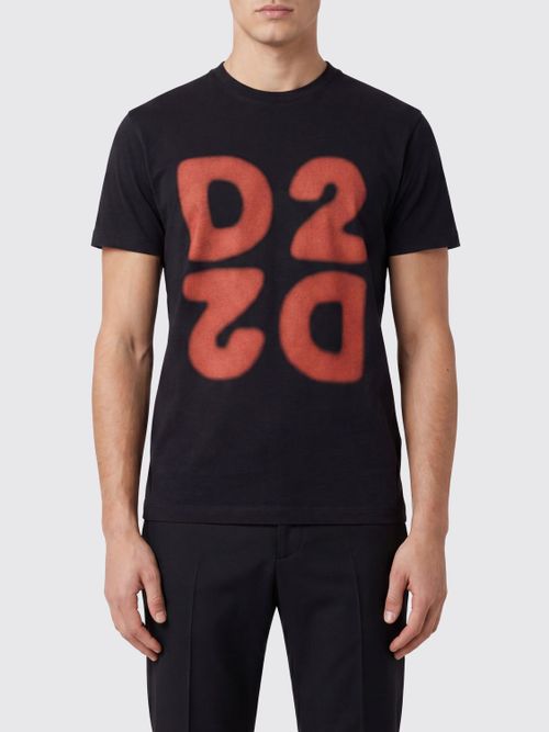 Slim Fit Cotton T-Shirt with Front Logo Print