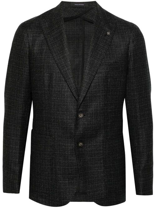 Logo-brooch blazer - Black