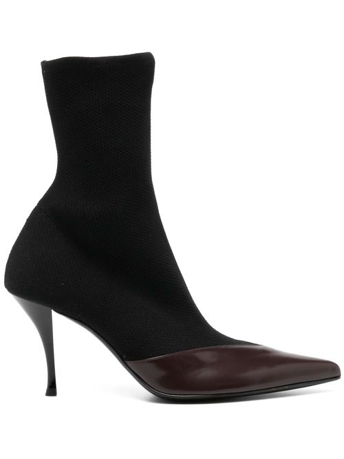 90mm pointed toe boots - Black