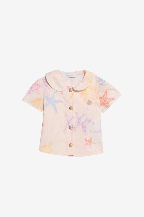 Strafish Print Cotton Shirt - Female T