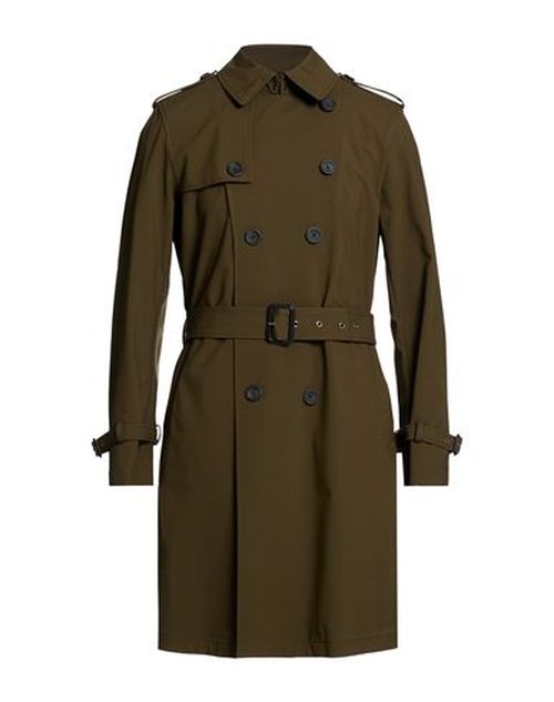 Man Overcoat & Trench Coat Military green Size 34 Polyester