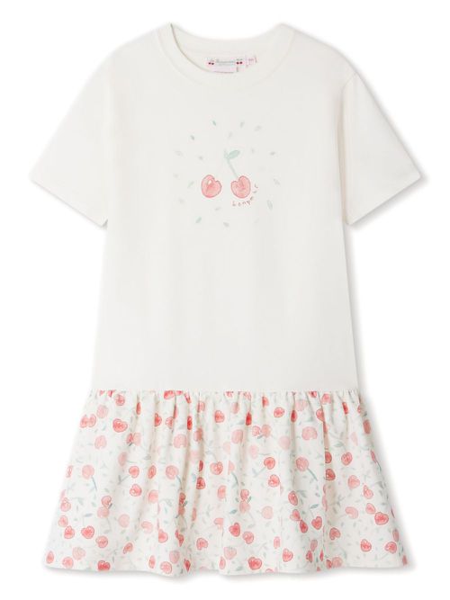 Logo-print cotton dress - White