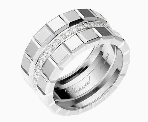 Ice Cube 18K White Gold Diamond Ring