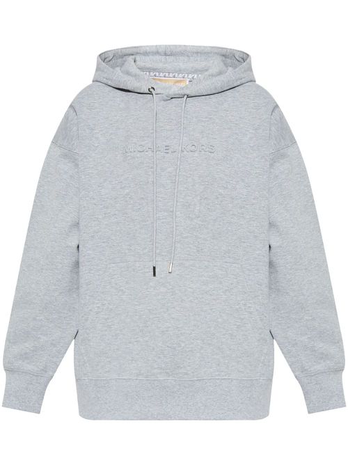Logo-embossed hoodie - Grey
