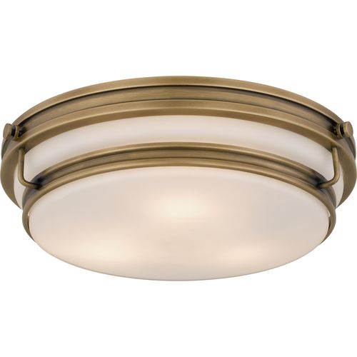 Weathered Brass Flush Mount from the Grafton Collection