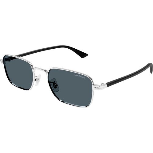 Montblanc Man Montblanc MB0339S 003 Sunglasses Metal Silver Blue Squared