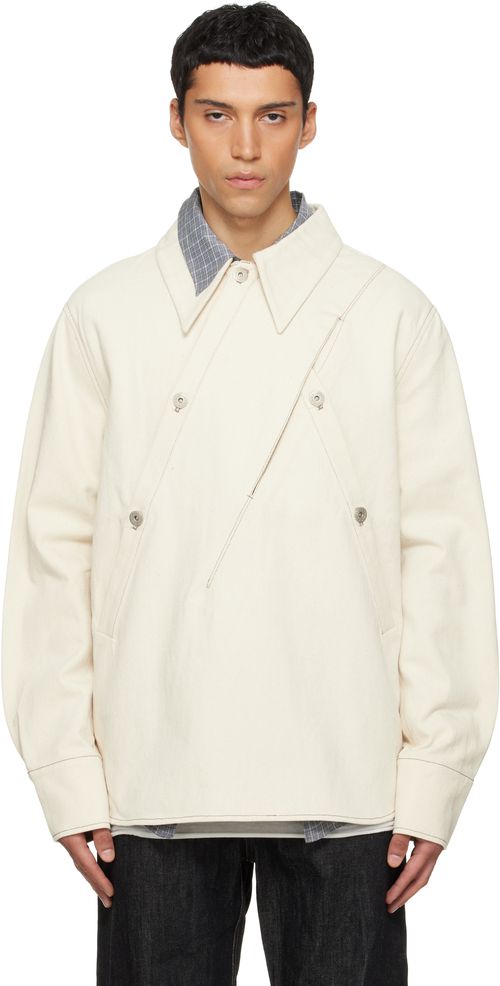 Beige Overall Selvedge Denim Shirt