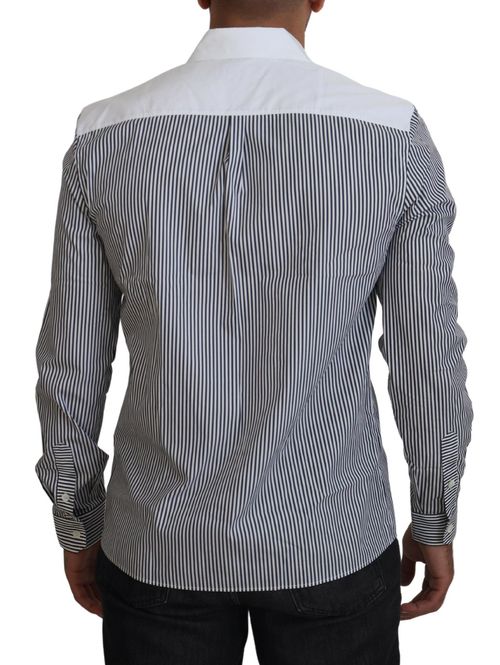 Striped Cotton Shirt — Gray