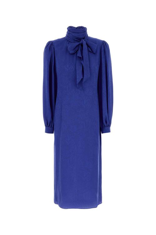 Blue Silk Dress