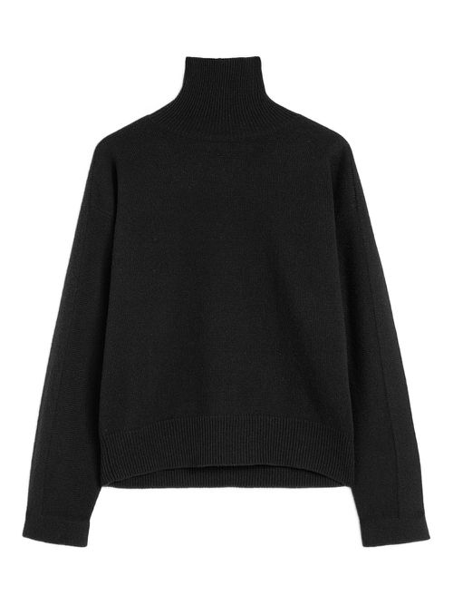 High-neck sweater - Black