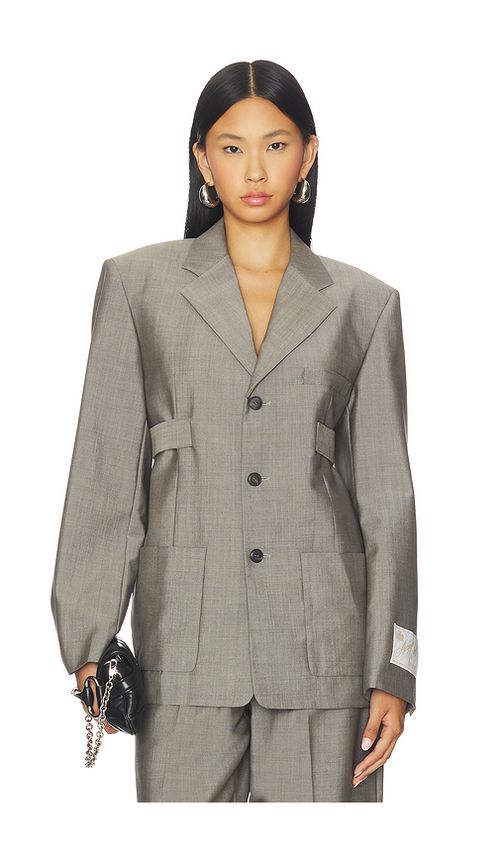 Alexander Wang Blazer in Mink Melange - Grey. M also in