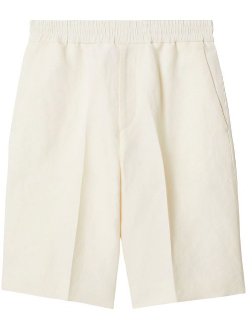 Tailored canvas shorts - Neutrals