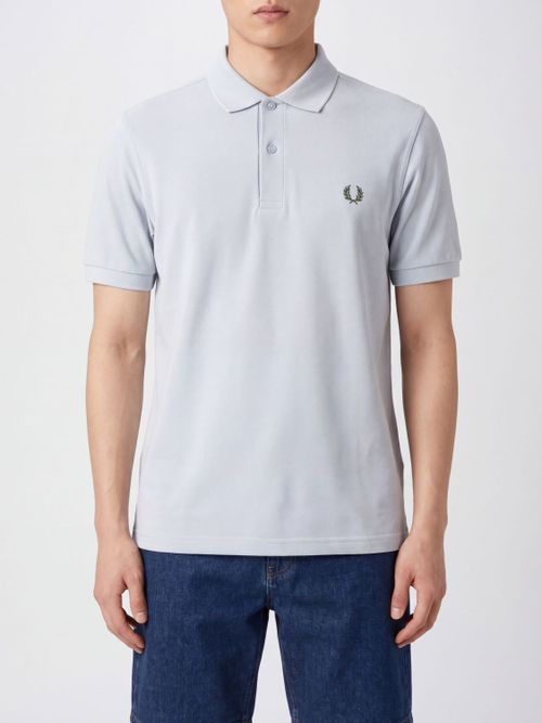 Short-Sleeved Cotton Polo Shirt with Embroidered Chest Logo
