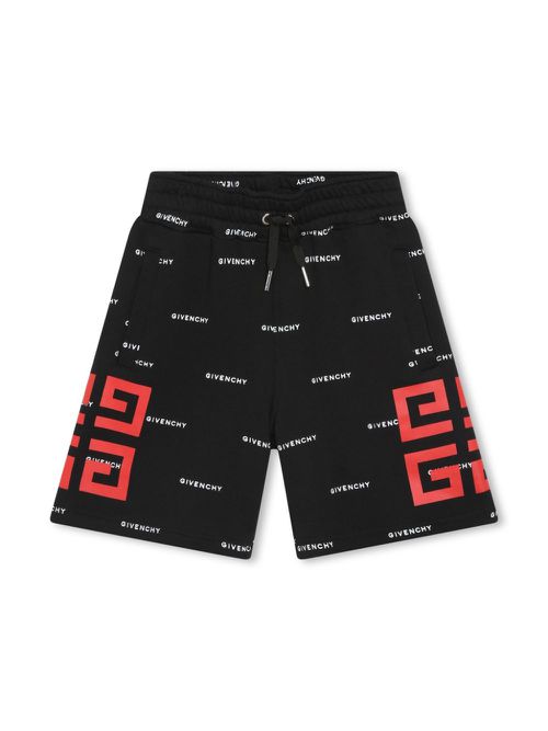 4G logo-print track shorts - Black