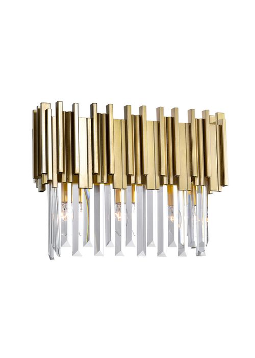 Medallion Gold Three Light Vanity from the Deco Collection